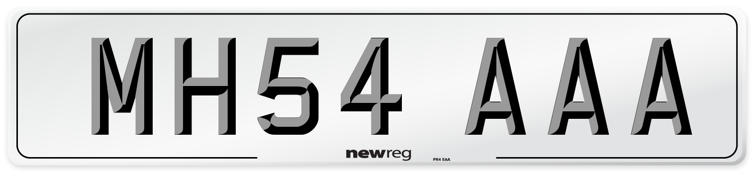 MH54 AAA Number Plate from New Reg